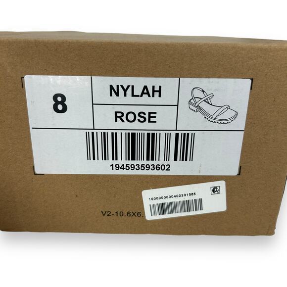 NEW Journee Sandals Size 8 Minimalist Y2K Millennial Pink Chunky Sandals Size 8 - Picture 11 of 11